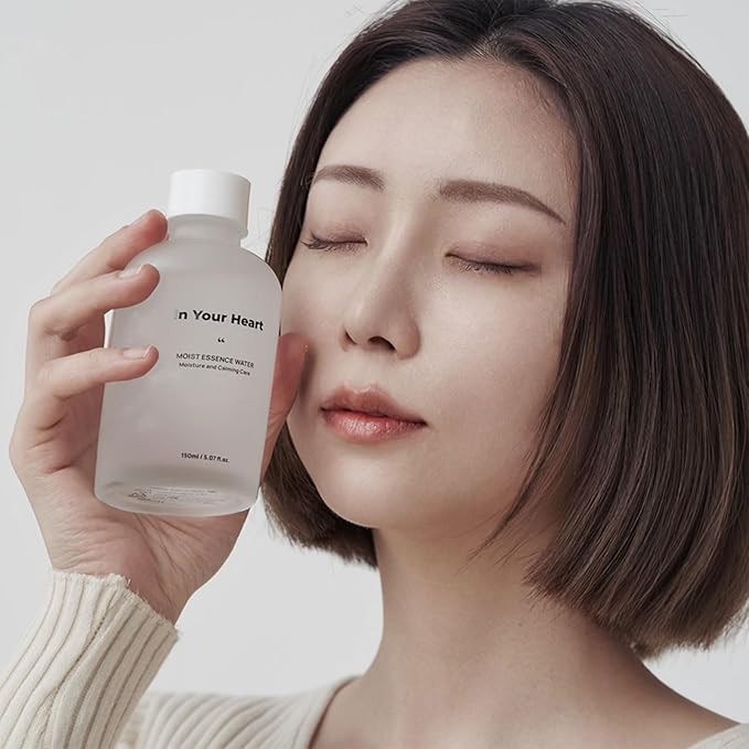 In Your Heart Evening Primrose Essence Water Hydrating Face Toner for Dry, Dull Skin. Korean Moisturizing Skin Care for Men and Women 5.07 fl.oz 150ml