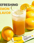 TEAZEN Lemon Kombucha Tea, Hydration Drink Mix, Sugar Free, Live Probiotics & Prebiotics, 30 Sticks, 5.29oz