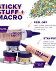 UNICORN SNOT Macro Face & Body Glitter | Cosmetic Grade Large-Particle Loose Glitter | Holiday Stocking Stuffer & Christmas Makeup | Safe for Face, Easy Application & Removal - Solar (Gold)