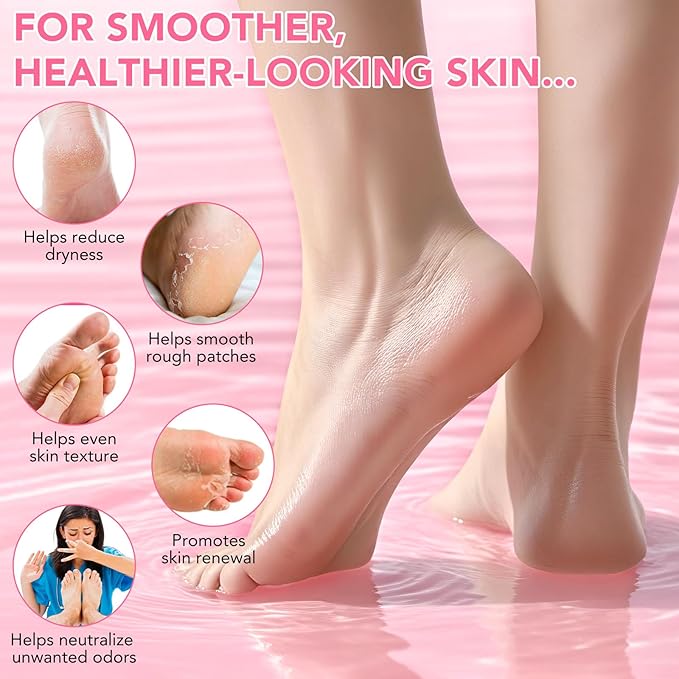 Heel Balm for Dry Cracked Feet (Peach), Urea Cream 60% Foot Balm Stick for Cracked Heel Repair - Moisturizes, Exfoliates, and Softens Dry, Thickened Skin, Callus Remover for Feet