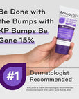 AmLactin KP Bumps Be Gone - 3 oz Keratosis Pilaris Moisturizing Cream with 15% Lactic Acid - Exfoliator and Moisturizer for Dry, Rough and Bumpy Skin (Packaging May Vary)