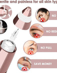gurelax Eyebrow Trimmer for Women,Electric Eyebrow Hair Remover, Painless Brow Razor Shaper with LED Light, USB Rechargeable, Eye Brow and Face Epilator for Ladies(White)