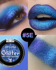 Afflano Duo Chrome Glitter Blue Eyeshadow, Intense Color Shifting Metallic Chameleon Eyeshadow Blue, Highly Pigmented Multichrome Eyeshadow for Blue Eyes Makeup, Single Sparkling Blue Eye Shadow