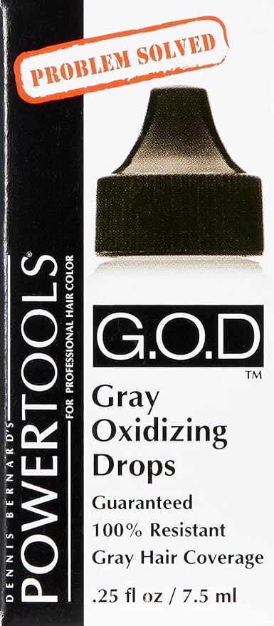 GOD, The Original Gray Oxidizing Drops | Guaranteed Authentic Formula | Mix Directly Into Formula For Guaranteed Grey Coverage (0.25 Fl Oz)