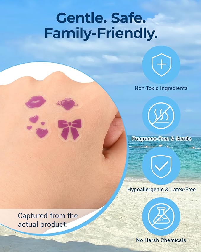 80 Pcs UV Stickers for Sunscreen, Sunscreen Stickers Reapply Reminder Know When to re-Apply Sunscreen, UV Detection Stickers Waterproof, Sunny UV Patches Reminder, SPF UV Spots for Kids Boy Girl Adult