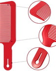 Boao 3 Pieces Barber Combs Flat Top Clipper Combs Hair Cutting for Flat Top and Clipper Cuts(Red)