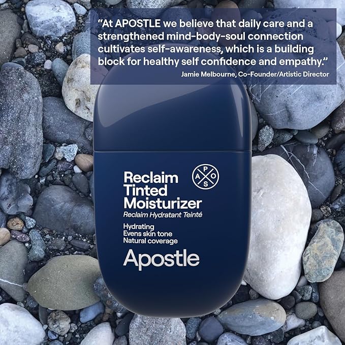APOSTLE Reclaim Tinted Moisturizer for Men (4 Westmoreland) - Niacinamide, Vitamin E, Squalane, Hyaluronic Acid, Tinted Face Moisturizer For Men. Hydrates, Evens Skin Tone, 1 Fl. Oz.