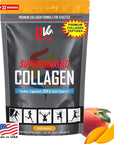 PhysiVantage Supercharged Collagen Peptides Powder - Hydrolyzed Collagen for Joint, Tendon, Ligament, & Skin Health Support - Peach Mango, Keto, Paleo, 16oz | Enhanced with Vitamin C, BCAAs, Grass-Fed