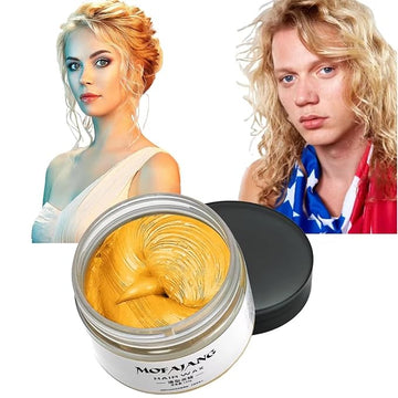 Gold Temporary Hair Wax Color Spray - Hair Dye Blonde Spray for Halloween Cosplay, Party (4.23 oz)