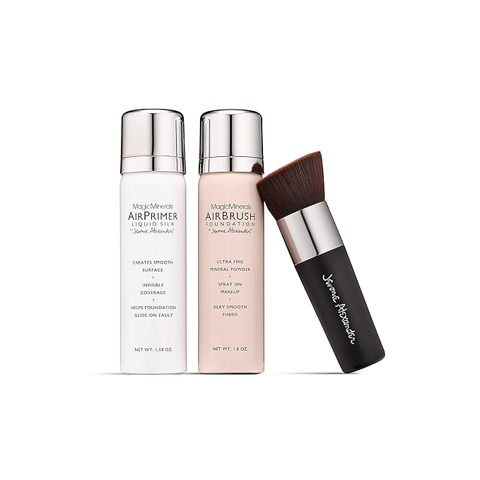 MagicMinerals AirBrush Foundation Set by Jerome Alexander – Skin (Cognac)