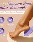 Silicone Foot Callus Remover - Nano Glass Foot File for Dead Skin and Cracked Heels - Callus Remover for Feet & Hard Skin - Ergonomic Foot Scrubber & Exfoliator for Soft, Smooth Feet - Purple