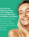 2X BIGGER 2OZ, Go Radiance 5% Glycolic Acid Serum, Salicylic Acid Serum for Acne-prone Skin, BHA Liquid Exfoliant, AHA Peel Lactic Acid Serum, Gentle Glycolic Acid Peel For Oil Control & Pore Reducer
