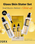 COSRX Snail 96% Mucin Power Essence 2ea & Retinol 0.1% Cream Mini Sample 1ea, Glass Skin Starter Set, Amazon Exclusive, Daily Hydrating & Firming Korean Skin Care Kit, Gift Set
