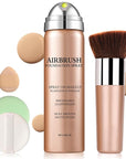 Airbrush Foundation Spray,Buildable Coverage Airbrush Makeup,Silk Flawless Foundation for Older Women,Teenagers,Middle-aged,Waterproof base de maquillaje (02 Beige)