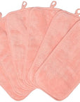 Makeup Remover Cloths for Face, Eye, Lips - Reusable Makeup Remover Pads Soft Microfiber Facial Cleansing Cloths 6 x 12 inch 6 Pack (Coral)