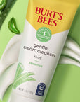 Burt's Bees Gentle Cream Cleanser with Aloe for Sensitive Skin, 98.9% Natural Origin, 6 Ounces