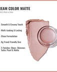 Oulac Matte Eyeshadow 3-in-1 Eyeshadow Eye Primer&Eyeliner Highly Pigmented Waterproof Smudge-proof Long Lasting Wear Smooth&Blendable Formula for Natural Look,Vegan & Cruelty-Free,CM05