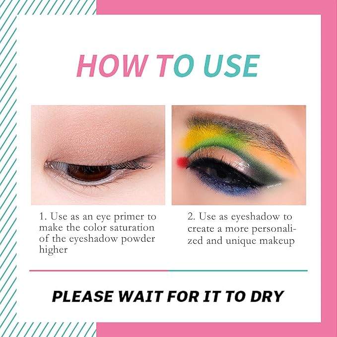 2 Pack Matte Eyeshadow Primer for Oily Lids Black Eyeshadow No Crease Eye Primer Makeup Eyeshadow Base Waterproof & Smudge-proof & Long Lasting Cream Liquid Eye-shadow for All Shadows (Set C)