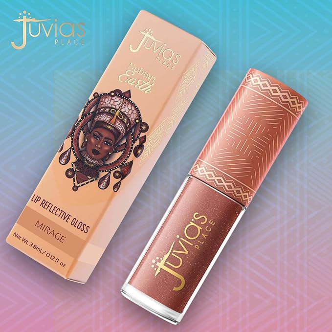 Juvia's Place Nubian Earth Glass Lip Gloss Mirage - Non-sticky Lip Gloss Makeup, Hydrating, Tinted, Shine & Glow Lip Makeup, Beauty & Personal Care Products for Lips
