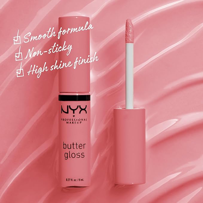 NYX PROFESSIONAL MAKEUP Butter Gloss, Non-Sticky Lip Gloss - Tiramisu (Brown)
