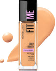 Maybelline Fit Me Dewy + Smooth Liquid Foundation Makeup, Soft Tan, 1 Count (Packaging May Vary)