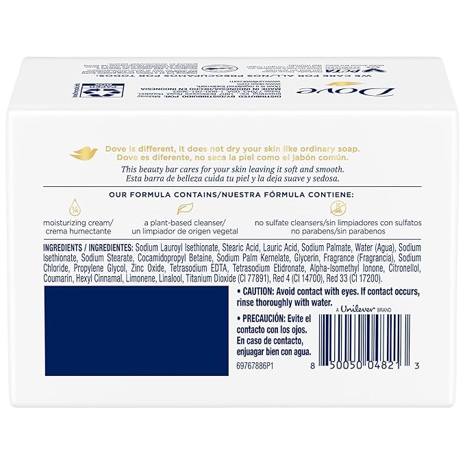 Dove Soap, Pink Beauty Bar 3-Pack (12 Soap Bars) – 3-in-1 Moisturizing Face, Body & Hand Soap, 4.75 Oz Ea