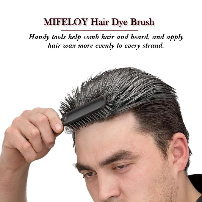 Temporary Silver Gray Hair Spray Color Wax with Dye Brush, Instant Natural Hairstyle Cream 4.23 oz, Disposable Coloring Mud for Men Women Youth, Grey Styling Pomades, Party Cosplay DIY Halloween