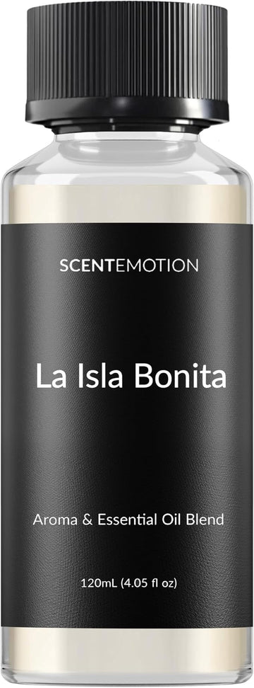 La Isla Bonita Diffuser Oil, Opulent Resort-Style Aroma | Essential Oils Blend for Ultrasonic & Waterless Diffusers,  Fragrance for Home| White Mimosa, Oud & Teak | 4.05 fl oz, 120 mL