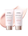 [2 ea] d'alba Piedmont Waterfull Tone-Up Sunscreen Serum BROAD SPECTRUM SPF 50 + Korean Sunscreen for Face, All Skin Tones, Sweat Proof Formula (2 x 1.69 fl.oz.)