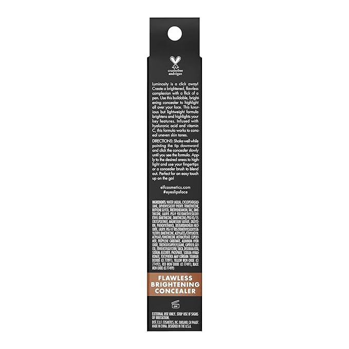 e.l.f. Flawless Brightening Concealer, Illuminating & Highlighting Face Fl Oz
