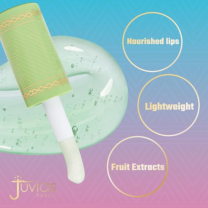 Juvia's Place Magic Lip Oil - Honeydew - Smooth, Hydrating with Vitamin E for Soft, Glossy, Juicy Lips - Infused with Fruit Extracts - Tinted, Shimmering, Lightweight & Non-sticky Lip Oil for Summer