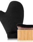 2 in 1 Tanning Mitts Self Tanner Mitt Applicator Self Tanning Mitt and Brush,Tanning Gloves for Self Tan Mitt Applicator Kit Self Tanner Brush Self Tanning Kit for Lotion,Sunless,Spray Tan,Face,Body