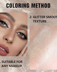 evpct Light Nude Brown Shimmer Single Eyeshadow Palette Makeup for Older Women, Iced Latte Glitter Sparkle Cream Eye Shadow Palette Brightener Makeup for Older Women, High Pigment Monochrome Eyeshadow