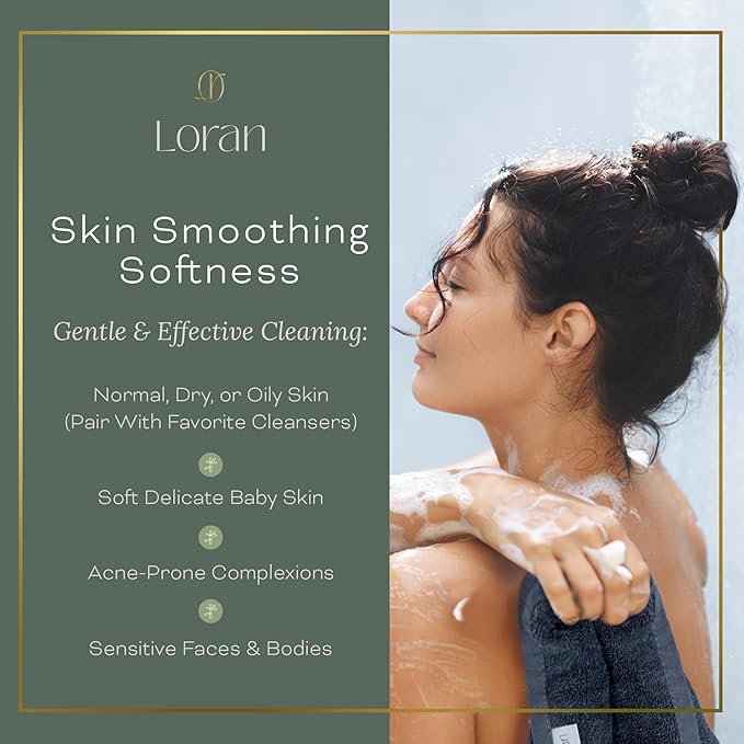 Charcoal Grey Extra Large Washcloths Set of 6 Soft Body Cloths 13” x 13” 70% Viscose Derived from Bamboo, 30% Cotton Spa-Like Feel Silky for Skin Cleansing