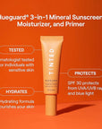 Live Tinted Hueguard® 3-in-1 Mineral Sunscreen, Moisturizer, & Primer for Face and Body - Hydrate and Protect the Skin Year Round - SPF 30 to Protect Against UVA/UVB Rays, 1.7 Fl Oz
