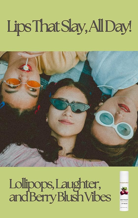 Lip Balm – Natural Moisturizing Lip Care, Organic Plant-Based Formula with Cold-Pressed Oils & Antioxidants, Vegan, Cruelty-Free (4.25 gm, Beetroot)