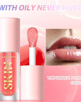 LANGMANNI Moisturizing Lip Oil,No-Sticky Lip Gloss Lip Balm Lip Care,Fruit Flavoured Lip Oil For Dry Lip's Moisturizing Hydrating And Nourishing ((Strawberry))