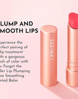 LAWLESS Forget the Filler Lip Plumping Line Smoothing Tinted Balm, Juicy Watermelon, Pink, 0.1 Ounce / 2.9 ml