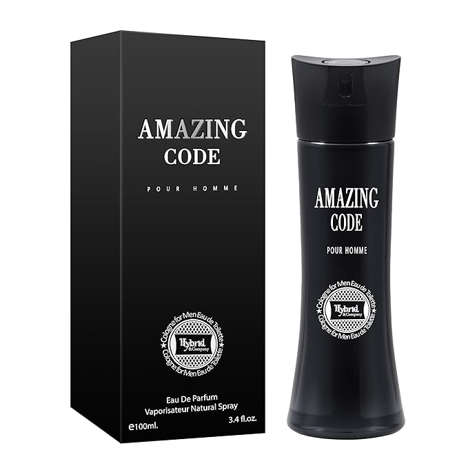 Hybrid & Company Amazing Code For Men Pour Homme Eau de Toilette Vaporisateur Natural Spray 3.4 Fl Oz