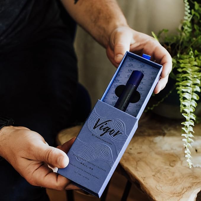 RawChemistry Vigor Pheromone Infused Cologne for Men Roll-On I Men's Cologne with Pheromones I Fragrances for Men