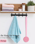 VWMYQ Silicone Back Scrubber for Shower, 17in Lengthen Long Handle Body Brush, Double Sided Shower Brush for Shower Exfoliating and Massage Can Produce Rich Foam, Long Handle Back Scrubber for Men