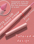 evpct Pink Matte Creamy Retractable Lip Liner Pencils for Shaping & Sculpting Lips, Lip Pencils for Women Long Lasting Waterproof Rich Lip Colors Liner Crayon Lipstick delineador de labios 09