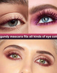 Maydear Burgundy Mascara for Eyelashes, Waterproof Colored Long Lasting Smudgeproof for Women Fast Dry Lengthening Eye Makeup Party - Dark Purple