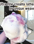 Extra Rough, Exfoliating Washcloth [Made in Japan] Exfoliating Towel Special Texture Makes Fluffy Foam Lather, Back Scrubber, Dead Skin Cell Remover [Loofah for Women and Men] (RD)