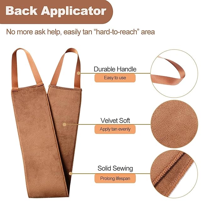 Self Tanner Mitt Applicator - 4 Pack Self Tanning Mitt with Self Tanning Glove for Self Tan Mitt, Back Applicator, Mini Self Tan Glove, Exfoliating Mitt, Tanning Mitts Self Tanner Glove