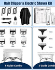 SUNNOW Hair Clippers Professional Cordless for Men, Electric Foil Shavers Razor & Beard Hair Trimmer Kit, Rechargeable Hair Cut Machines Fade Clippers Set, 3 in1 Beard Trimming Kit for Home, Barber