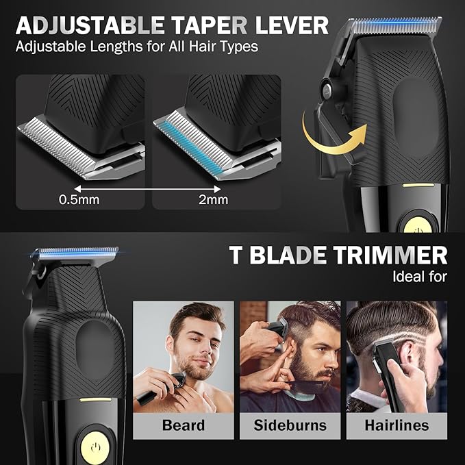 Ufree Hair Clippers for Men Professional, Cordless Barber Clippers and Trimmers Set, Hair Cutting Kit with Storage Stand, Electric Shaver, Gifts for Men