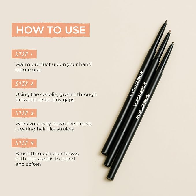 WUNDERBROW Micro-Sculpt Refillable Brow Pencil (Black Brown)