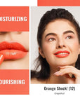 Oulac Moisturizing Shine Lipstick For Women Christmas Set 2PCS, 2 in 1 Tinted Lip Balm for Winter, Hydrated Juicy and Glossy Lip Color for Dry, Cracked and Chapped Lips, Vegan [04+12]