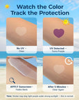 160 Pack UV Detection Stickers for Sunscreen Cute Shape - Sun Protection Stickers for Kids Adults -Waterproof Sunscreen Dots UV Patch Sunblock Stickers SPF Sensing Patches for Reapplying Reminder